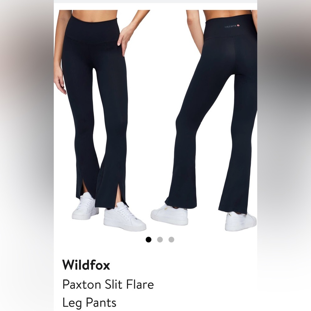 Wildfox black flare slit leggings